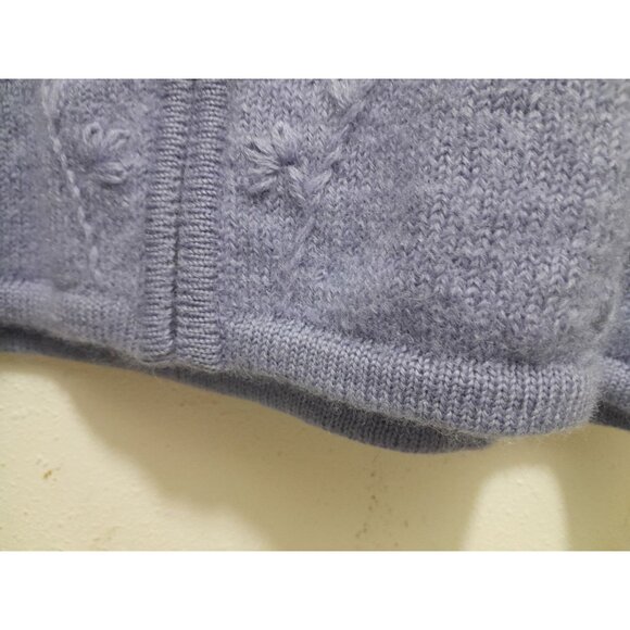 Vintage Herman Geist Womens Floral Embroidered Wool Petite Large Zip Cardigan - Picture 2 of 9